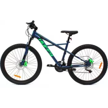 Huffy Korros 26 bicicleta de montaña azul - 18 velocidades hardtail de acero con suspensión delantera