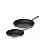 Tefal Daily Cook G7132S55 set de sartenes de acero inoxidable 24/28 cm, antiadherente de titanio, inducción, Thermo-Signal