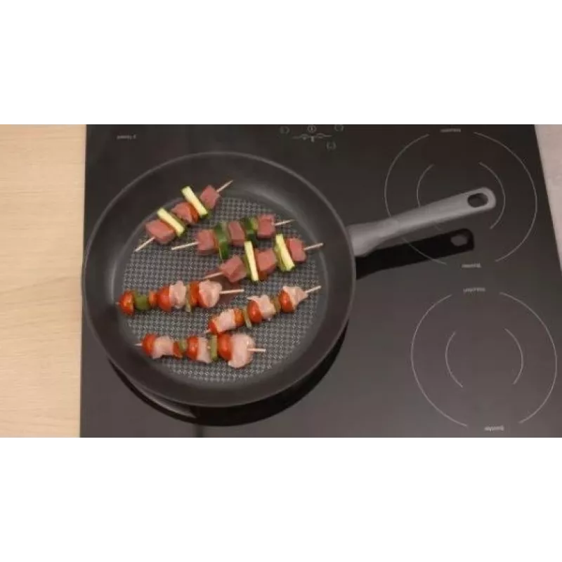 Tefal Daily Cook G7132S55 set de sartenes de acero inoxidable 24/28 cm, antiadherente de titanio, inducción, Thermo-Signal
