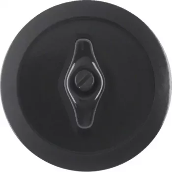 Hager WTW1000BG Placa central con mando giratorio, Serie 1930, negro brillante