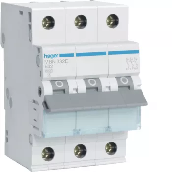 Hager MBN332E Interruptor automático magnetotérmico, 3P, B32, 6 kA