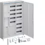Hager Cuadro de distribución completo universZ, 1 punto de medida, BKE-I, superficie, 3 campos, 1100mm de altura, bisagras de puerta de 5 puntos, ESA