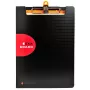 Exacompta Exaboard Carpeta con pinza A4 negra polipropileno con clip metálico y ojal para colgar