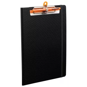 Exacompta Exaboard Carpeta con pinza A4 negra polipropileno con clip metálico y ojal para colgar