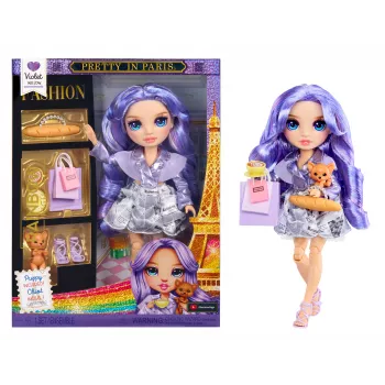 MGA Rainbow High Pretty in Paris Muñeca de moda - Violet Willow