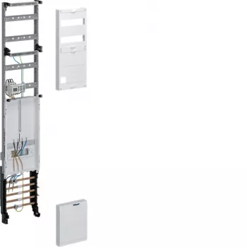 Hager Campo de contador universal ZH53X9ST, 1 emplazamiento de contador, 3 filas de distribución, 1350mm, preconfeccionado, barra colectora de 5 polos, 63A, homologación regional NRW/SH/MV/N-Sachsen