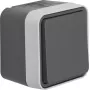 Hager WNC020 Pulsador de superficie, 1 polo NA, IP55, gris