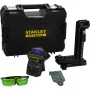 Stanley FatMax X3G Láser de 3 planos 360° Green Beam con maletín TSTAK, alcance 35m, 10.8V Li-Ion