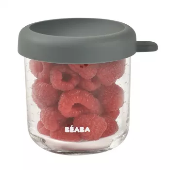 BEABA Tarro de vidrio con tapa hermética 250 ml Mineral
