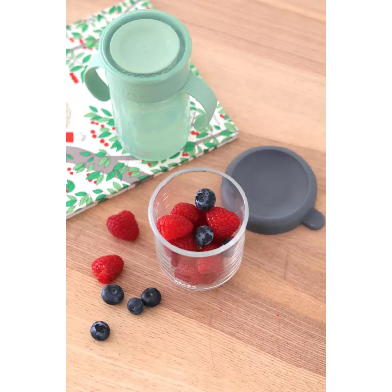 BEABA Tarro de vidrio con tapa hermética 250 ml Mineral