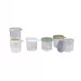 Beaba Set de tarros de vidrio para alimentos de bebé con tapas herméticas, 6 x 250 ml, Mix colores naturales