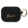 GUESS GUAPSSSK Funda AirPods Pro Negra Silicona Vintage Script