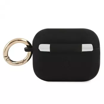GUESS GUAPSSSK Funda AirPods Pro Negra Silicona Vintage Script