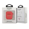 GUESS GUA2LSCHSR Funda AirPods 1/2 Roja Silicona Charm Heart Collection