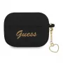 GUESS GUAPLSCHSK Funda AirPods Pro Negra Silicona Charm Heart Collection