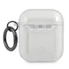 Karl Lagerfeld KLA2UKHGS Funda AirPods 1/2 Plata Brillo Karl's Head
