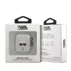 Karl Lagerfeld KLA2UKHGS Funda AirPods 1/2 Plata Brillo Karl's Head
