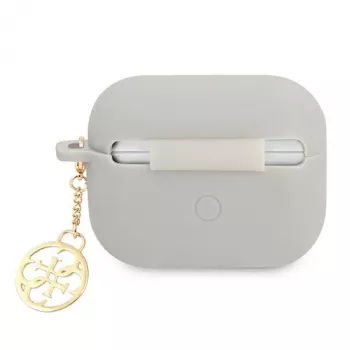 Guess GUAPLSC4EG Funda AirPods Pro Gris Silicona Charm 4G Colección
