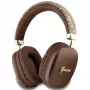 GUESS GUE003639 Gcube Auriculares Bluetooth on-ear con logo Metallic Script Marrón