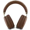 GUESS GUE003639 Gcube Auriculares Bluetooth on-ear con logo Metallic Script Marrón