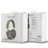 GUESS GUE003639 Gcube Auriculares Bluetooth on-ear con logo Metallic Script Marrón