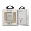 Guess GUA2LSC4EG Funda AirPods 1/2 Gris Silicona Colgante 4G Colección
