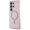 GUESS Glitter Circle Classic Logo Funda MagSafe para Samsung Galaxy S25 Ultra - Rosa