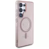 GUESS Glitter Circle Classic Logo Funda MagSafe para Samsung Galaxy S25 Ultra - Rosa