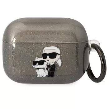 Karl Lagerfeld KLAPHNKCTGK Funda AirPods Pro Brillo Karl & Choupette Negra