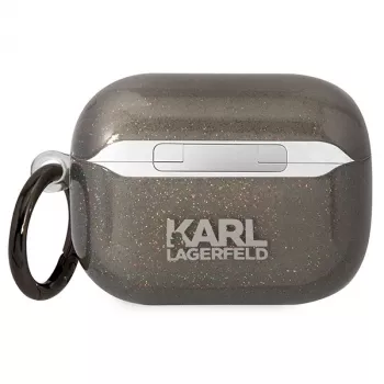 Karl Lagerfeld KLAPHNKCTGK Funda AirPods Pro Brillo Karl & Choupette Negra