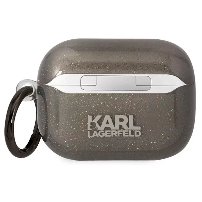 Karl Lagerfeld KLAPHNKCTGK Funda AirPods Pro Brillo Karl & Choupette Negra