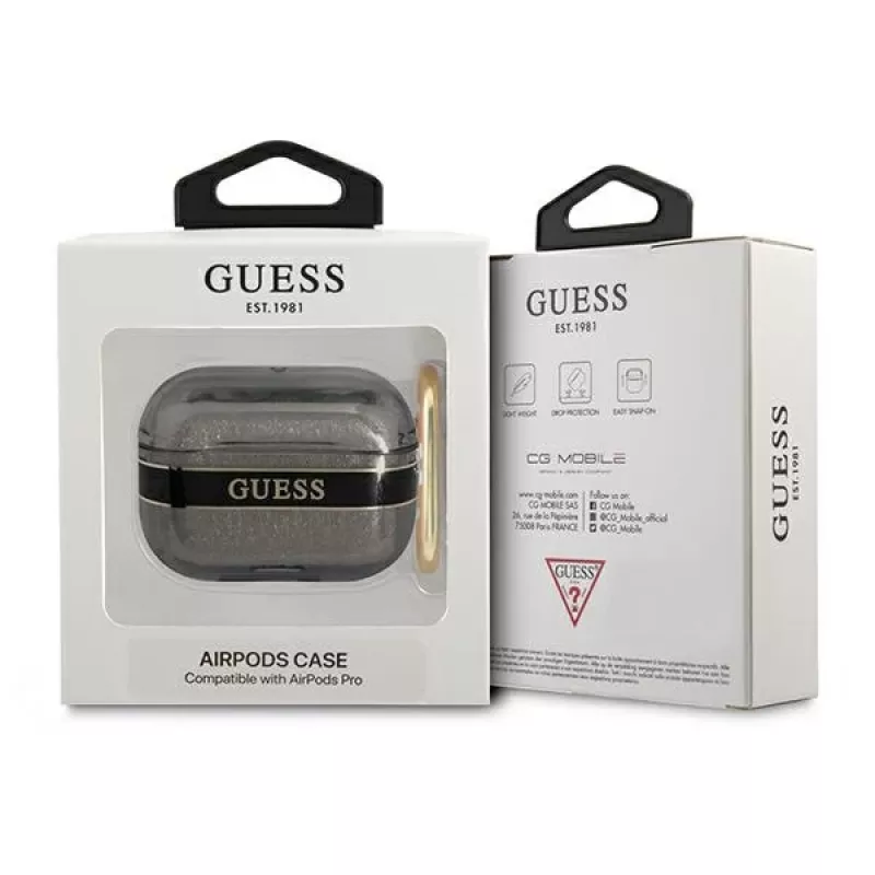 GUESS Strap Collection Funda AirPods Pro - Negra
