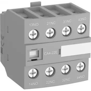 ABB CA4-40E Bloque de contactos auxiliares, 4 NA, montaje frontal, bornes de tornillo