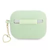 GUESS GUAPLSCHSN Funda AirPods Pro Verde Silicona Charm Heart Collection