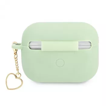 GUESS GUAPLSCHSN Funda AirPods Pro Verde Silicona Charm Heart Collection
