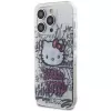 Hello Kitty HKHCP15LHDGPHT Funda rígida iPhone 15 Pro IML Kitty On Bricks Graffiti Blanca