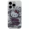 Hello Kitty HKHCP15LHDGPHT Funda rígida iPhone 15 Pro IML Kitty On Bricks Graffiti Blanca