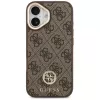 Funda MagSafe GUESS 4G Strass Logo y Big Strap Metal Buttons para iPhone 17 - Marrón