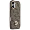 Funda MagSafe GUESS 4G Strass Logo y Big Strap Metal Buttons para iPhone 17 - Marrón