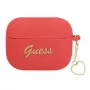Funda GUESS para AirPods Pro Rojo Silicona Charm Heart Collection