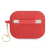 Funda GUESS para AirPods Pro Rojo Silicona Charm Heart Collection