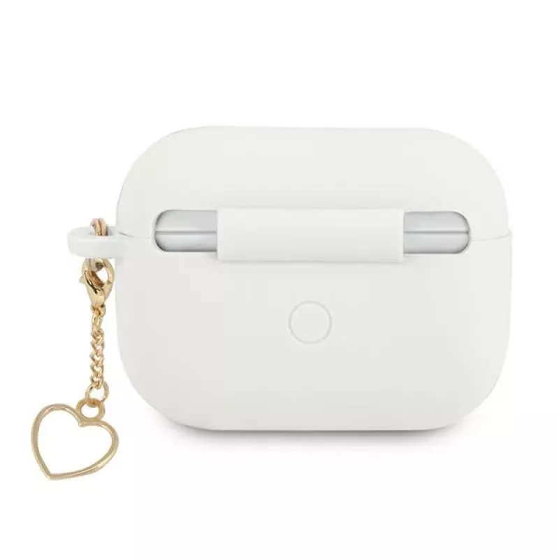 Funda Guess GUAPLSCHSH para AirPods Pro Blanca Silicona Charm Heart Collection