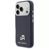 Funda MagSafe Karl Lagerfeld Karl & Choupette Head Pins Saffiano para iPhone 17 Pro - Azul