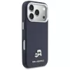 Funda MagSafe Karl Lagerfeld Karl & Choupette Head Pins Saffiano para iPhone 17 Pro - Azul