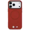 Funda MagSafe BMW M FW Metal Logo para iPhone 17 Pro Max, Rojo