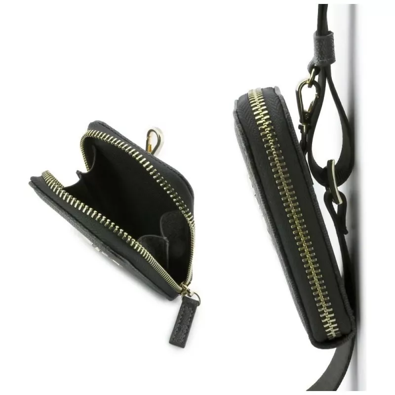Correa universal cruzada para móvil con bolsito GUESS 4G Metal Logo Negro