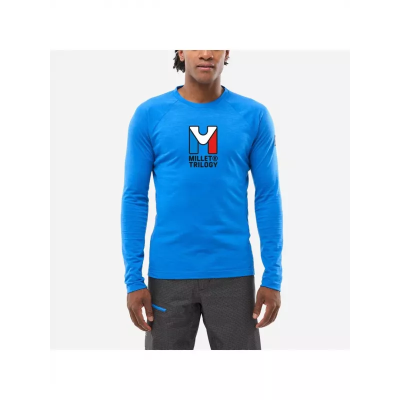 Camiseta técnica de primera capa Millet Trilogy Wool TS LS - Icon Blue, Hombre M