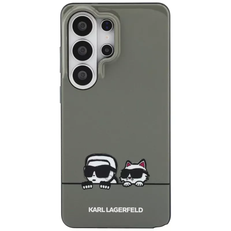Funda MagSafe Karl Lagerfeld IML Peekaboo Karl&Choupette para Samsung Galaxy S26 Ultra Verde