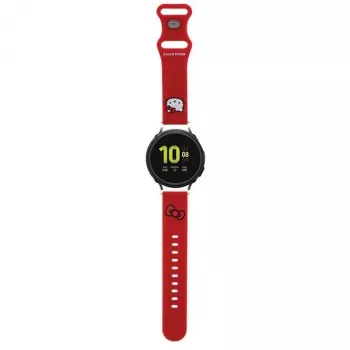 Correa universal de silicona Hello Kitty HKUWMSCHBLR Cabeza de Kitty Roja 20mm