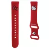 Correa universal de silicona Hello Kitty HKUWMSCHBLR Cabeza de Kitty Roja 20mm